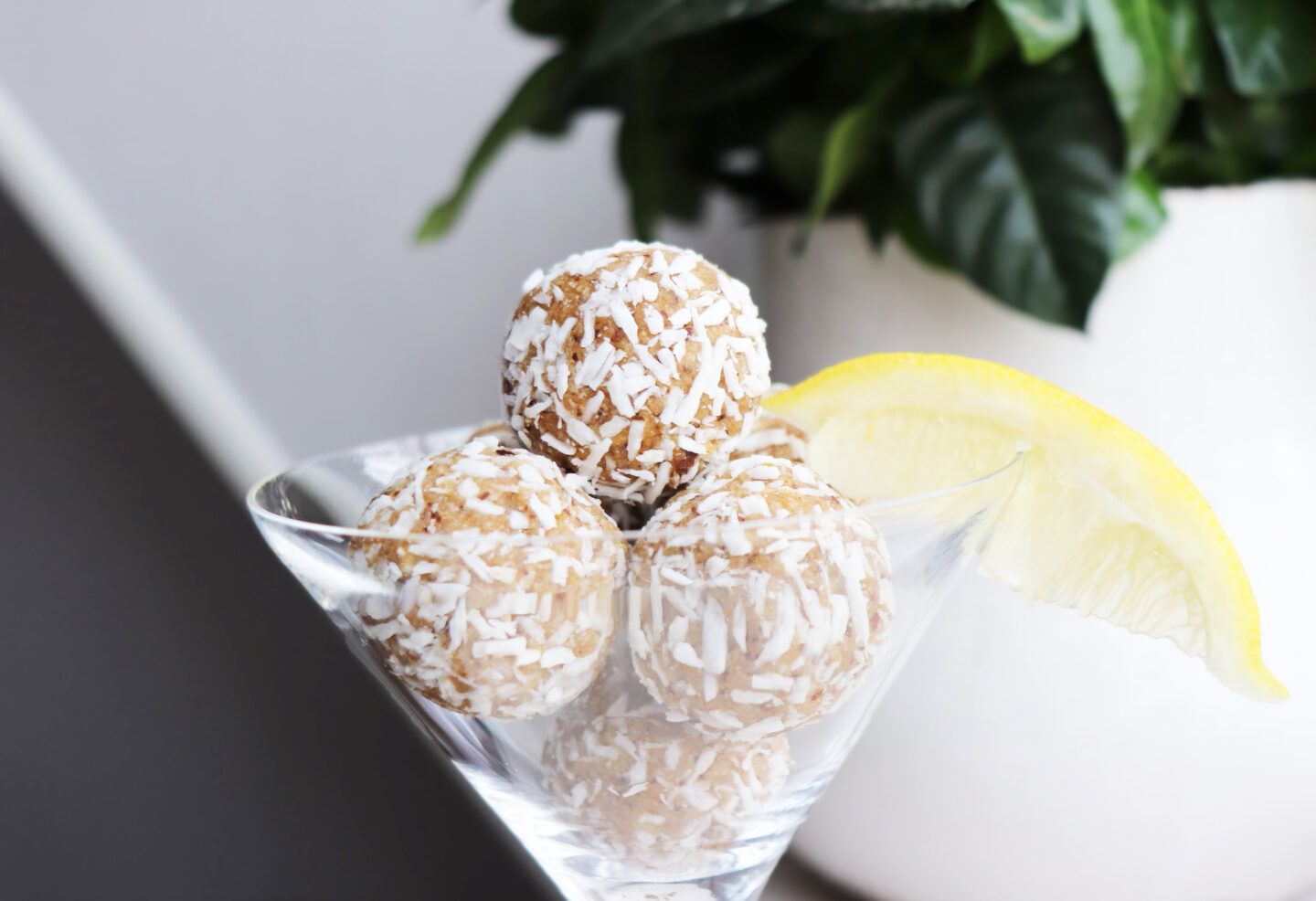 Rawish energy lemon coconut balls