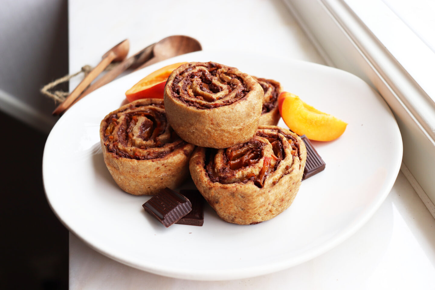 Apricot & Chocolate Filled Wheat Buns of Goodness