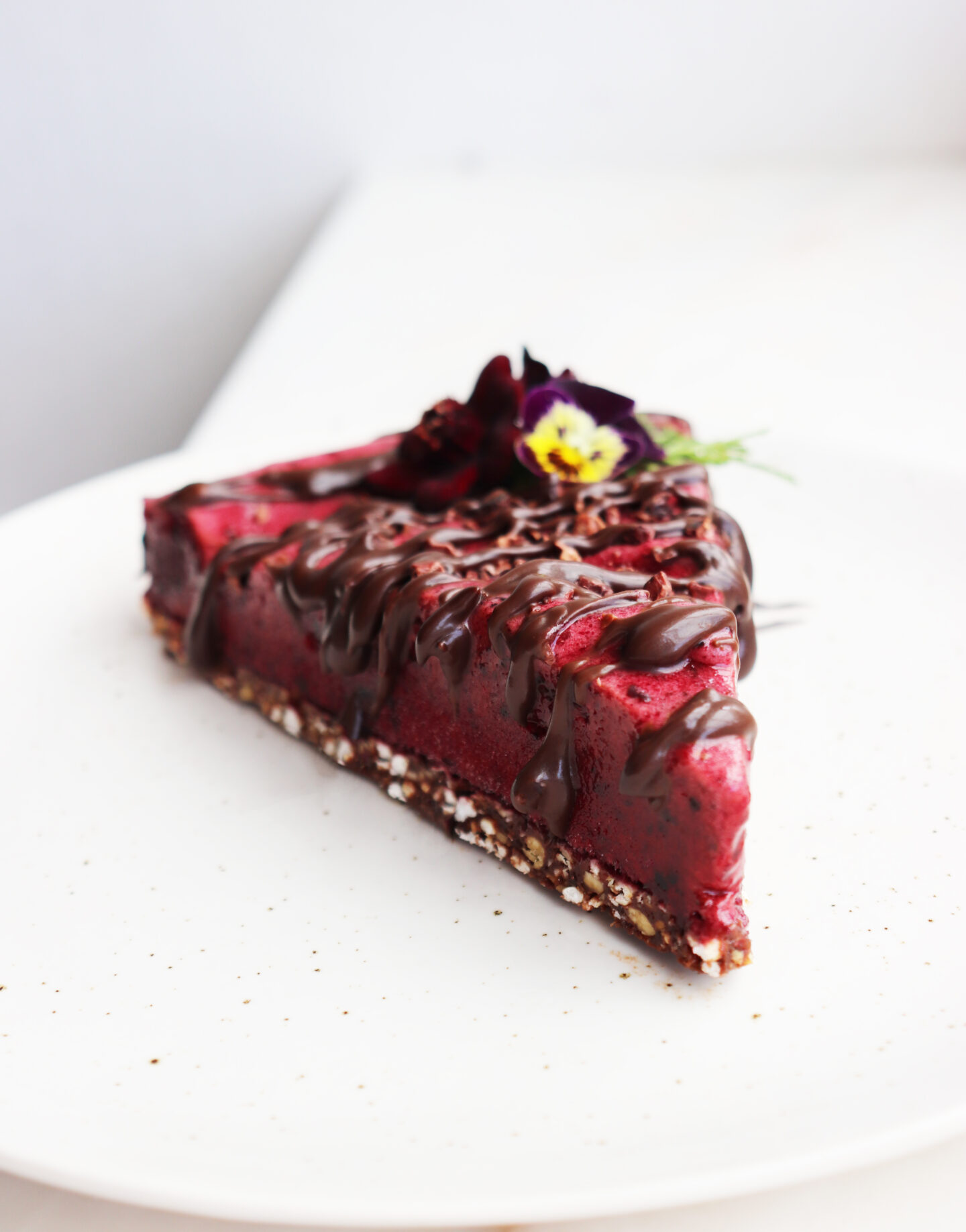 Dark Chocolate Cherry Nice Cream Tart