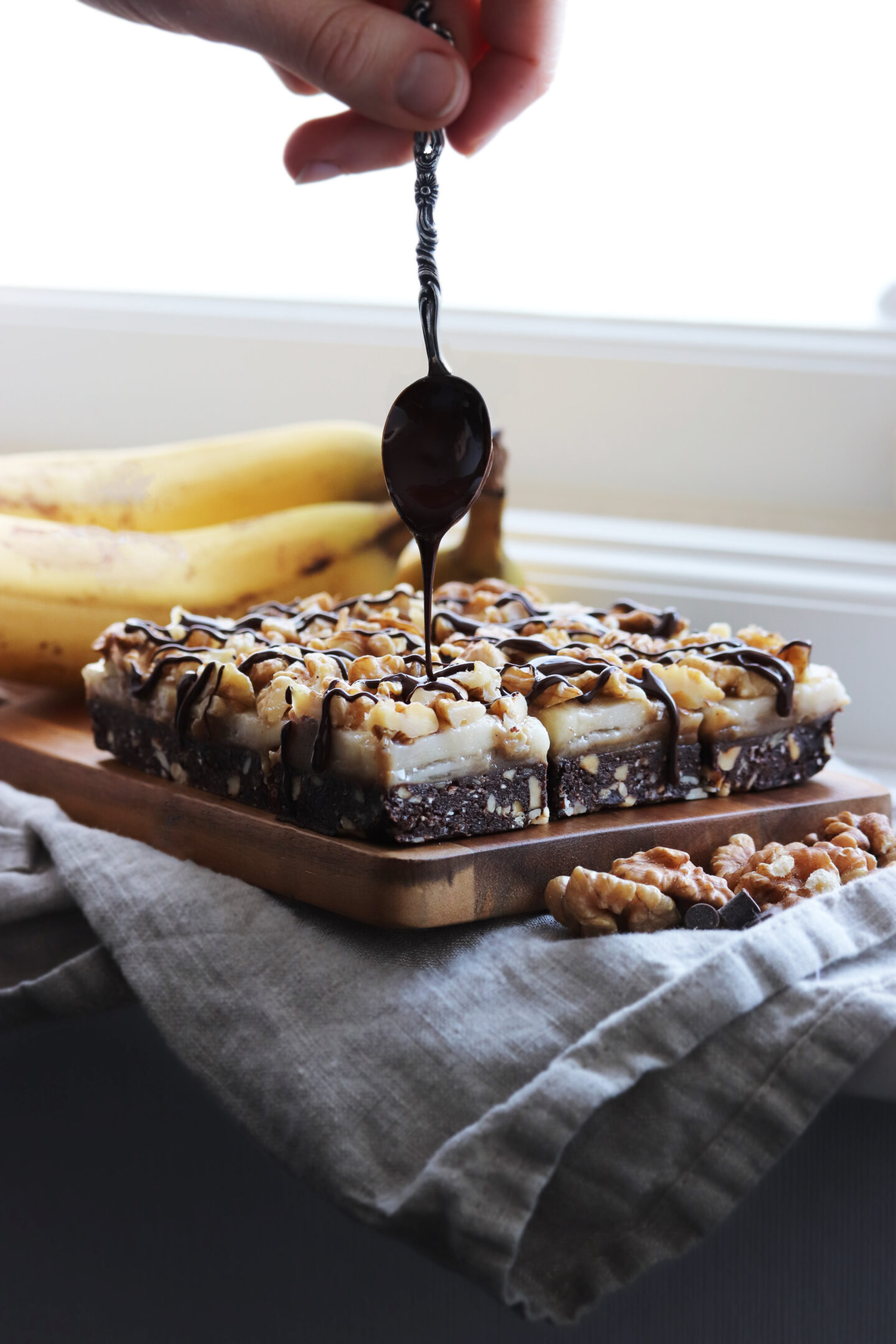 Chunky Monkey Caramel No bake Brownies