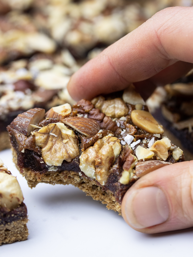 Nutty Salted Caramel Pie Bars