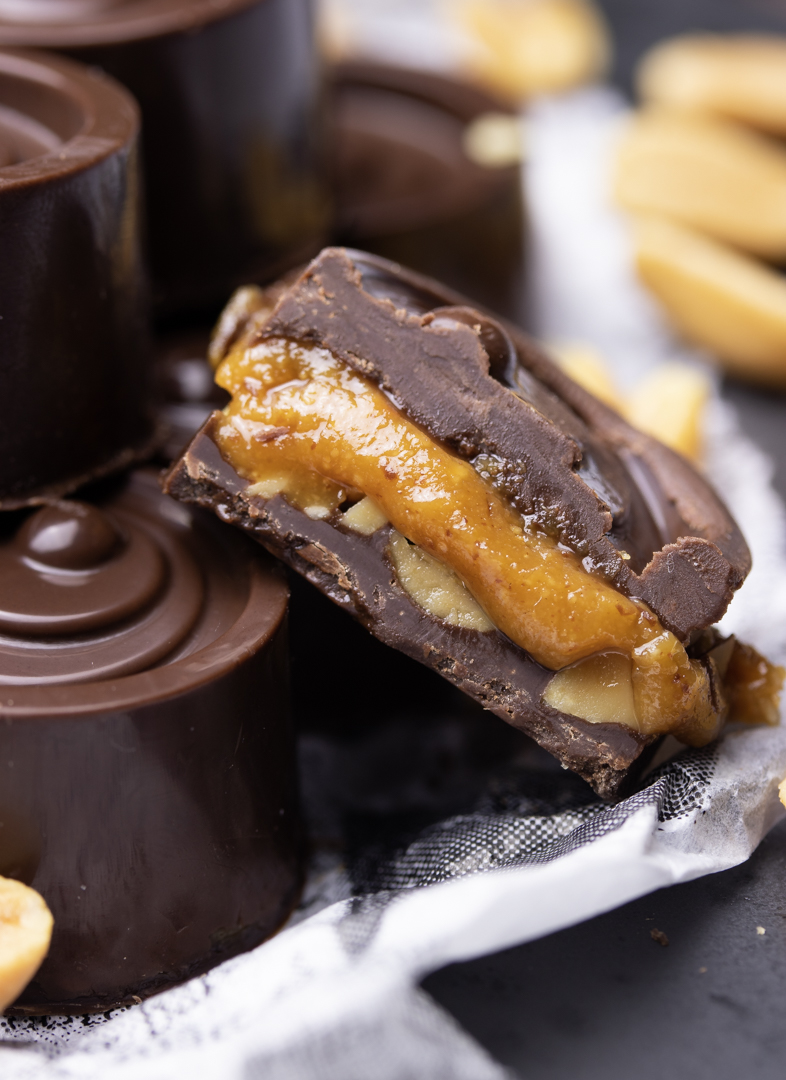 Peanut Salted Caramel Chocolate Pralines