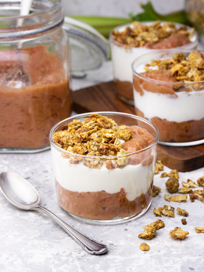 Rhubarb Compote & Parfaits – Hanna's Corner