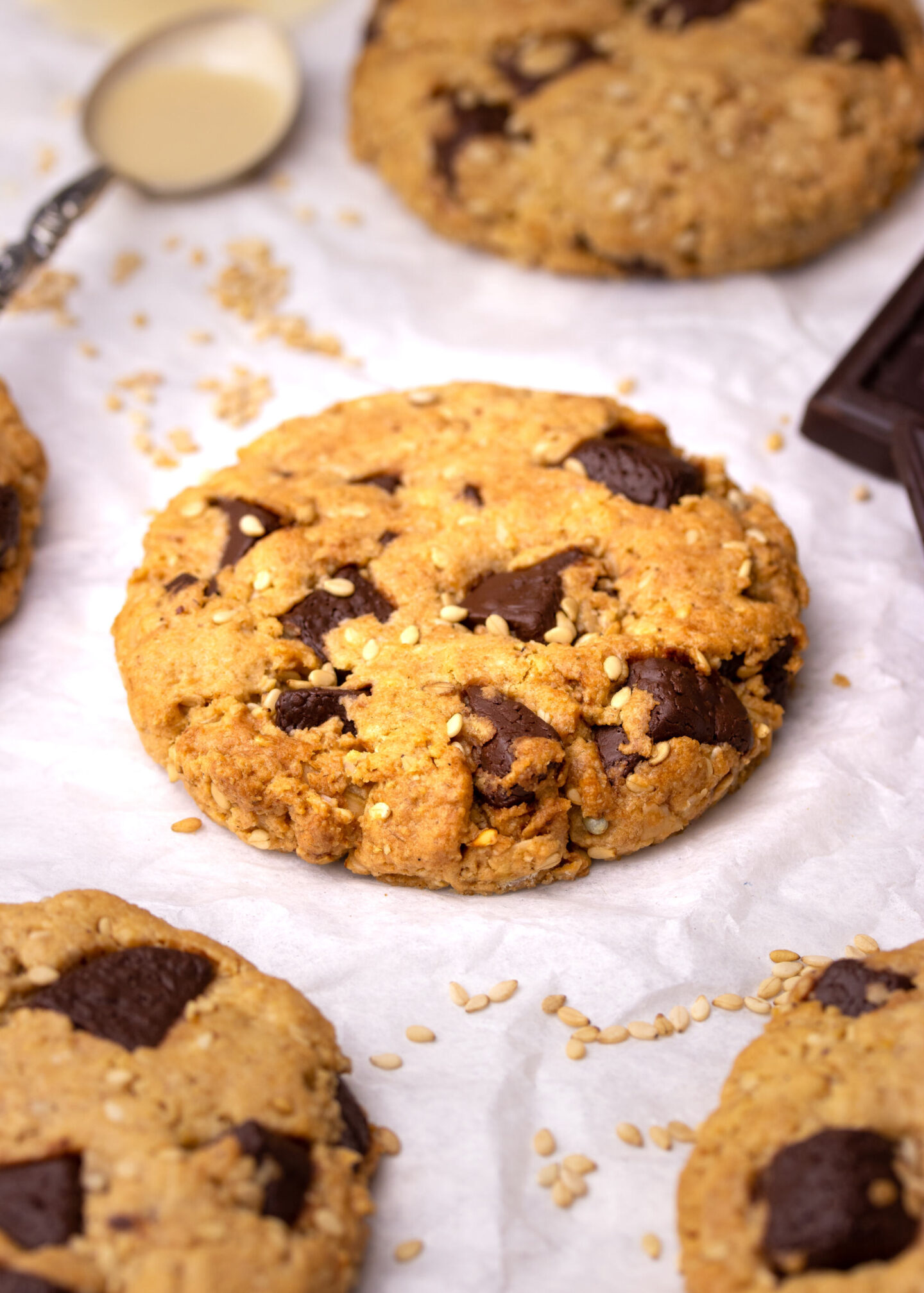 Chocolate Chunk Tahini Cookies