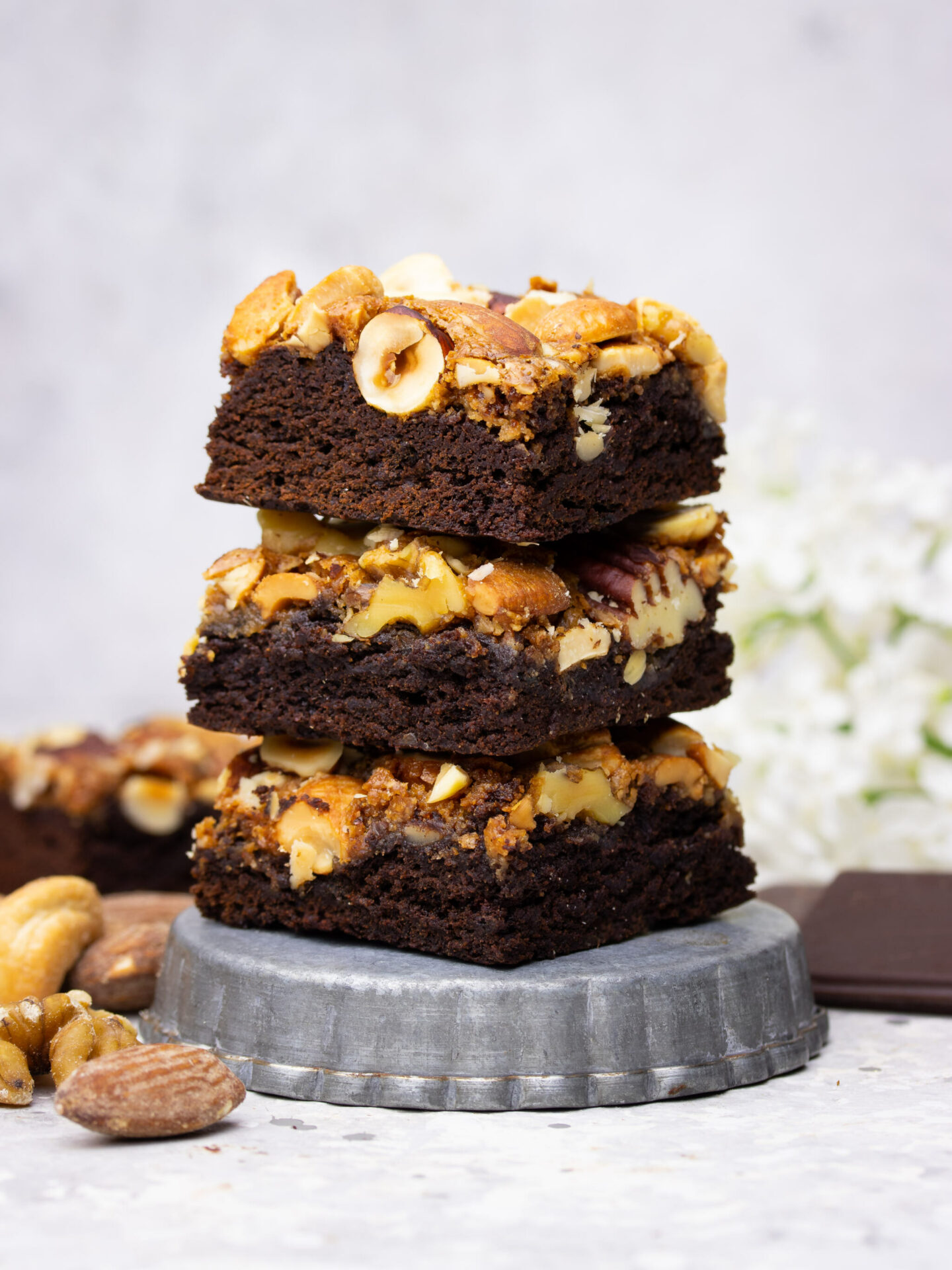 Nuttyholic’s Chewy Salted Caramel Brownies