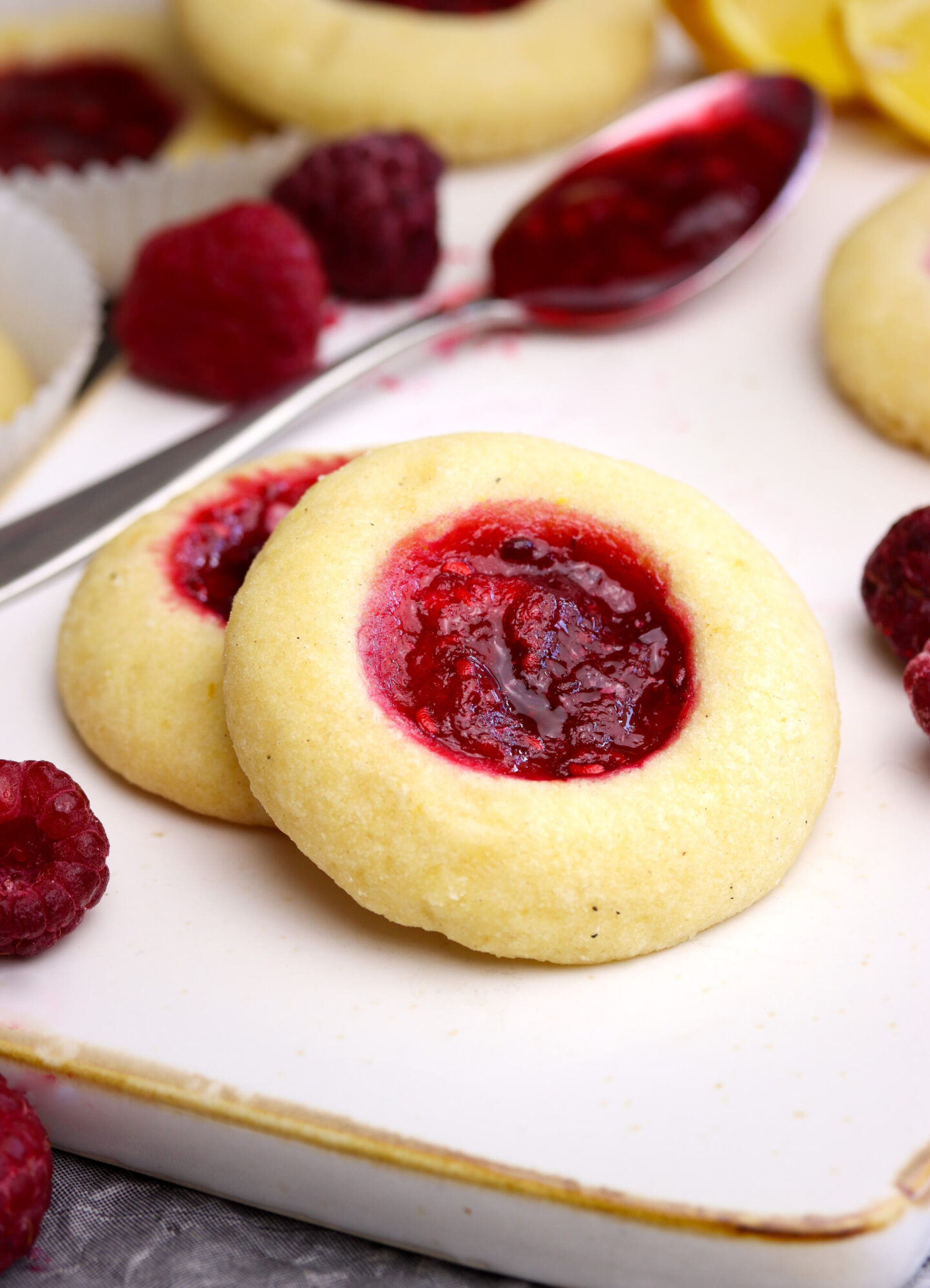 Classic Swedish Raspberry Thumbprint Cookies AKA Hallongrottor