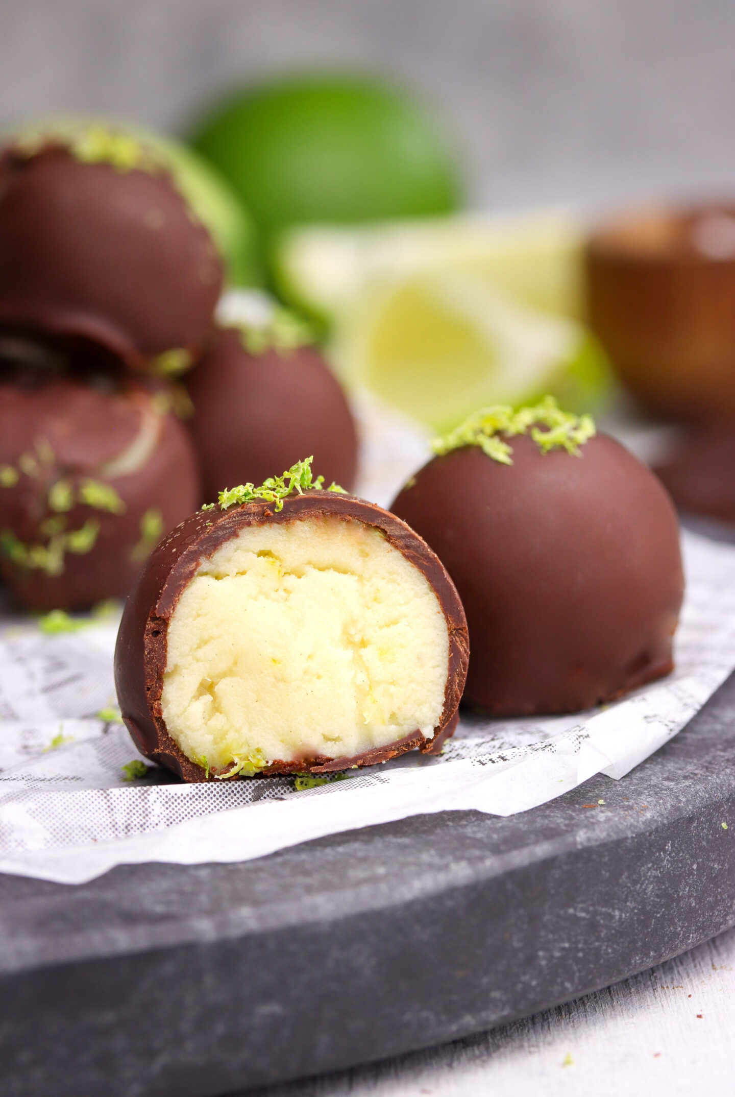 Lime & White Chocolate Truffles