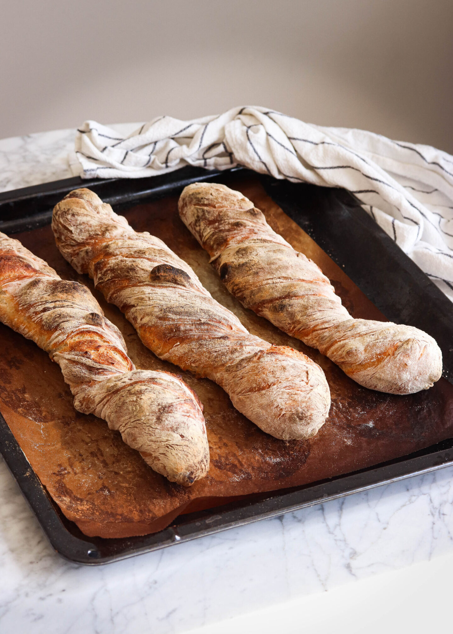 Bakery quality yet Super Easy Sourdough Baguette