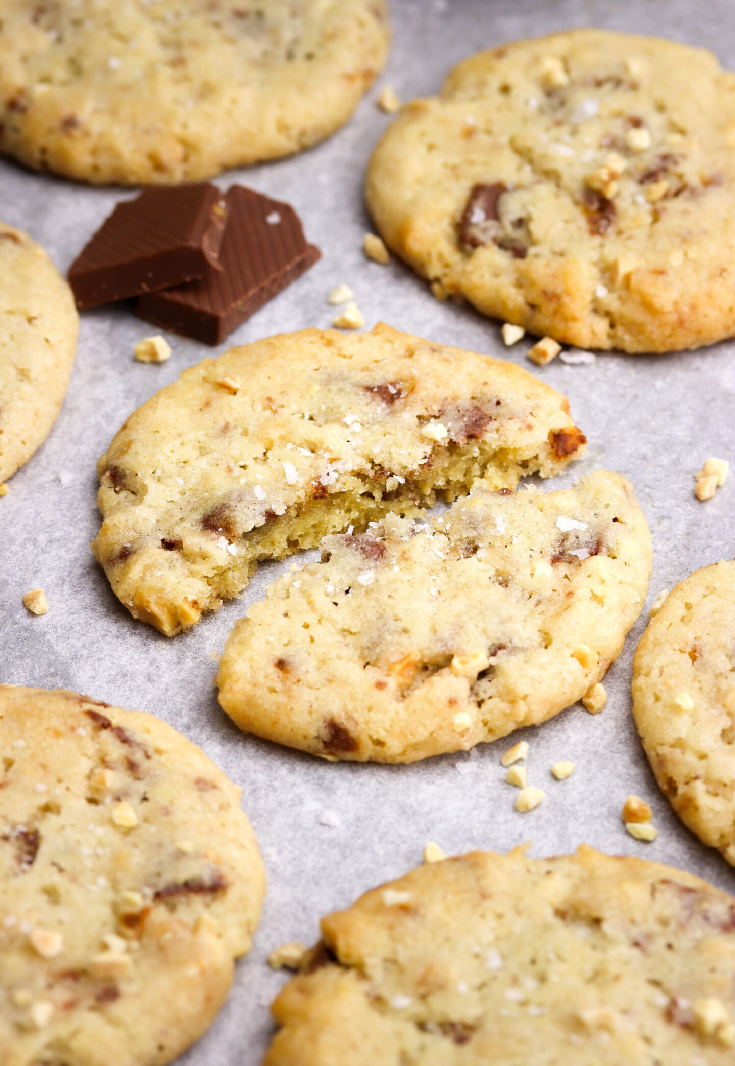 Dream Cookies AKA Drömmar With Salted Caramel Chocolate & Almonds