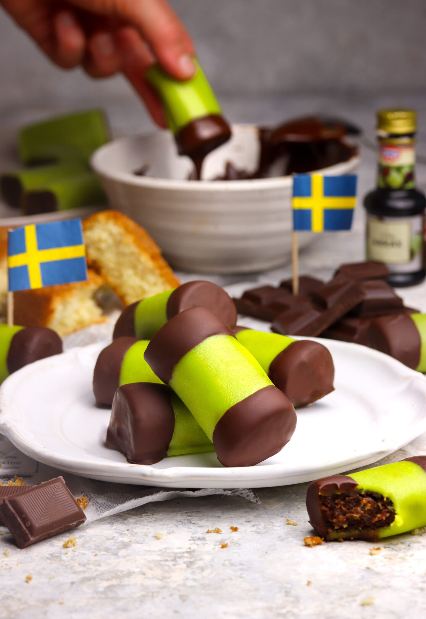 Swedish No Bake Punsch Rolls AKA “Dammsugare”