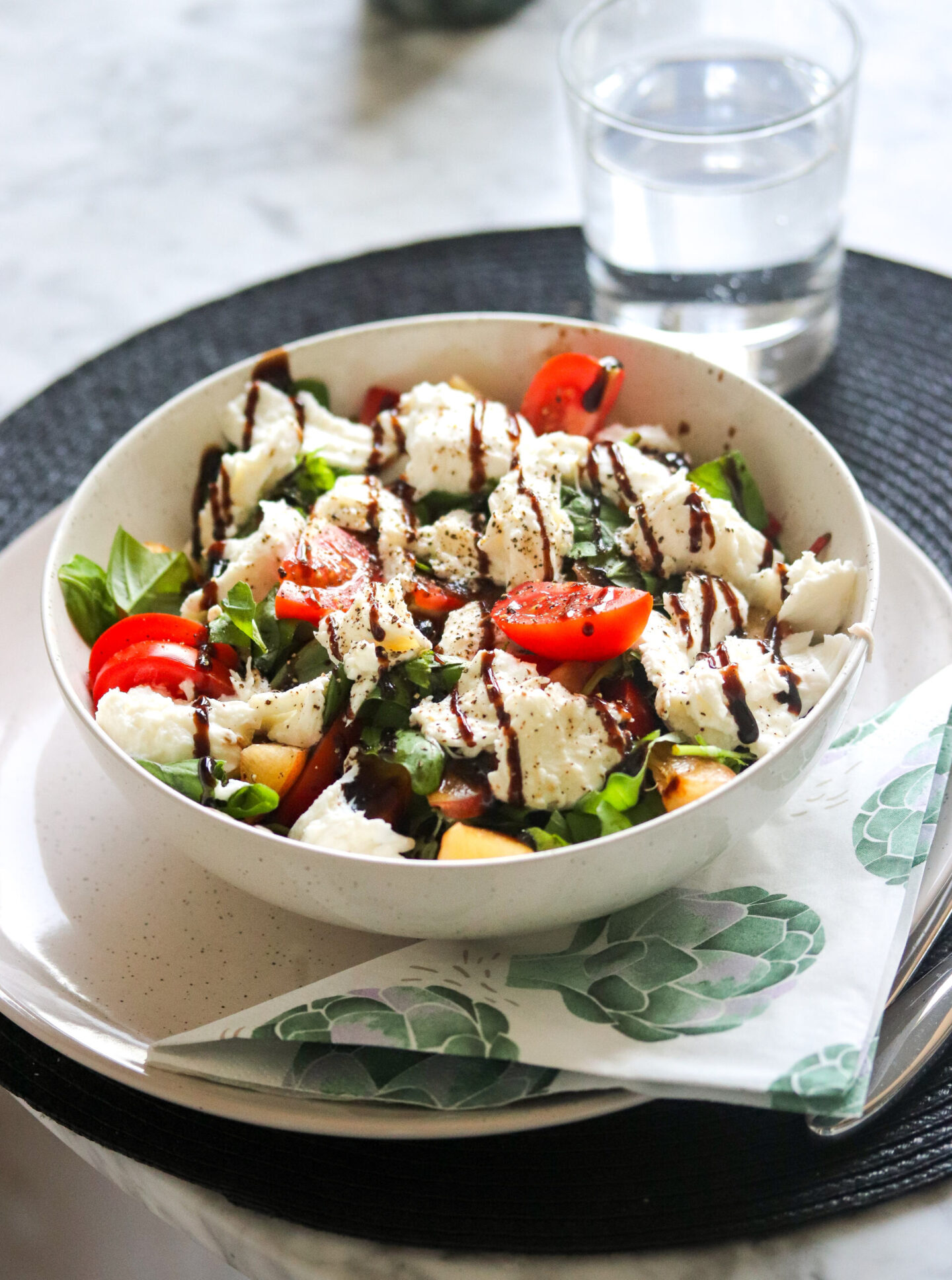 Easy Mozarella Tomato Plum Salad