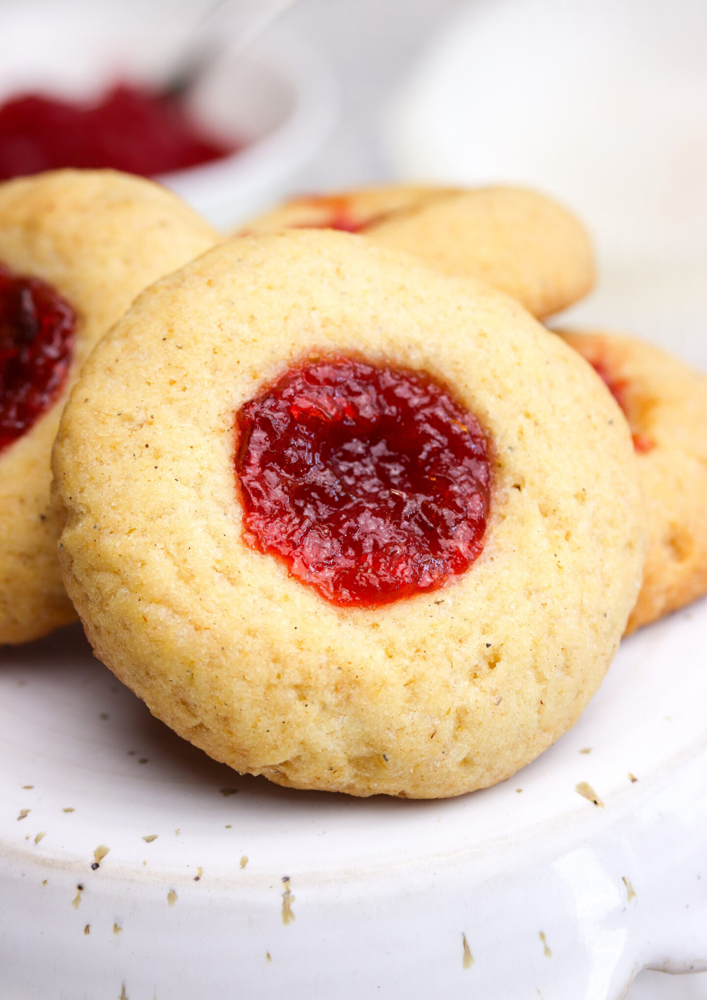 Rhubarb Thumbprint Cookies