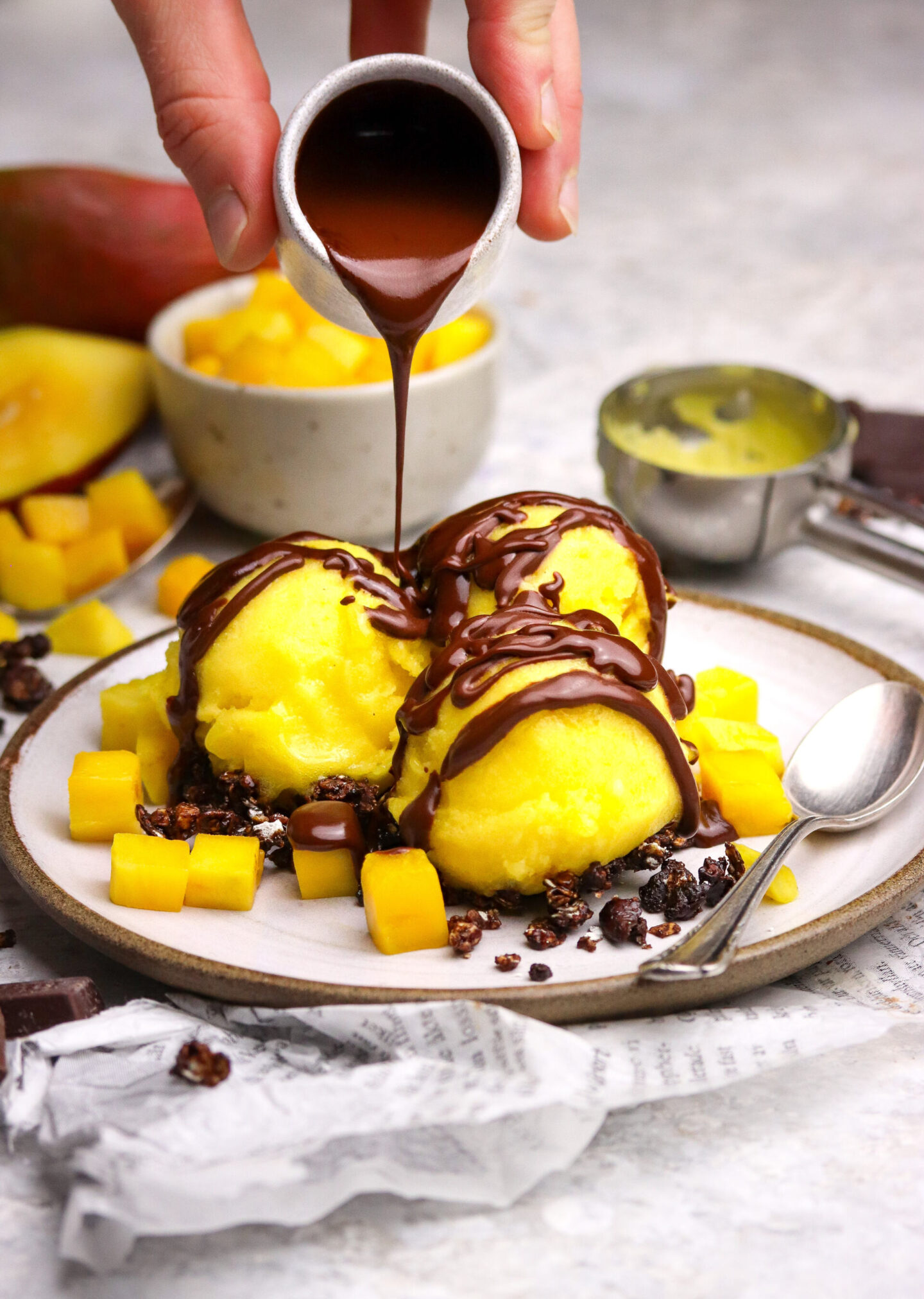 Simple Homemade Mango Sorbet